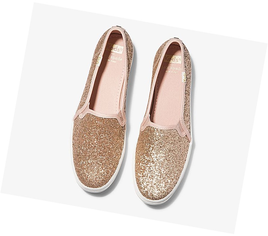 Rose gold glitter kate spade keds online